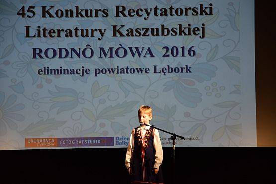 Grafika 2: 45 Konkurs Recytatorski Literatury Kaszubskiej "RODNO MOWA"- eliminacje powiatowe Lębork. 16.05.2016.