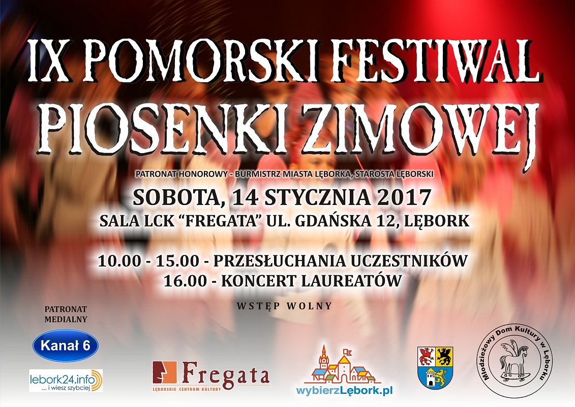 Grafika 1: Pomorski Festiwal Piosenki Zimowej 2017 - zapraszamy