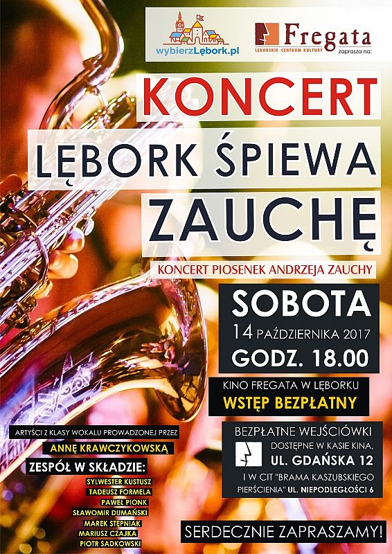 Grafika 1: W październiku Lębork zaśpiewa Zauchę!