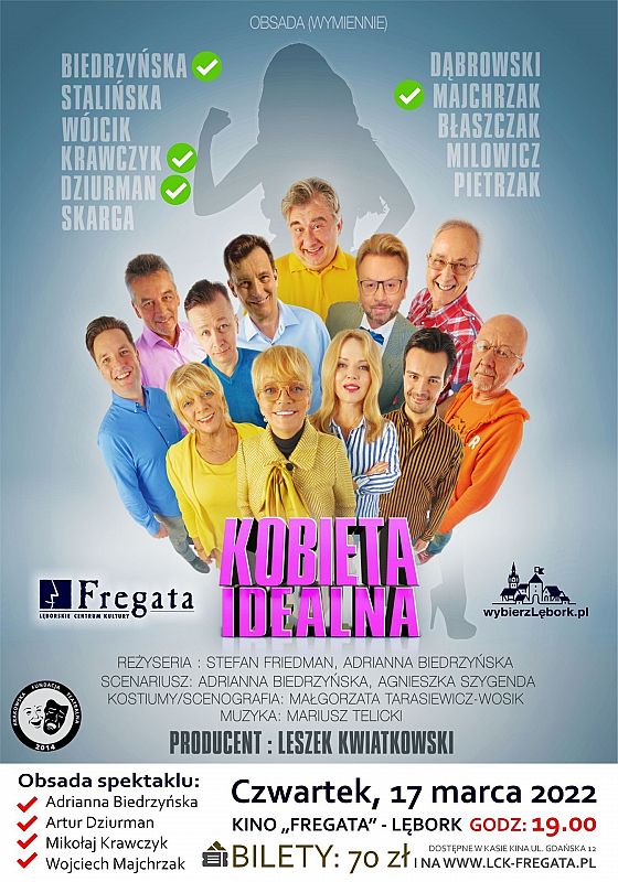 Grafika 1: "Kobieta idealna” - spektakl komediowy w kinie „Fregata”