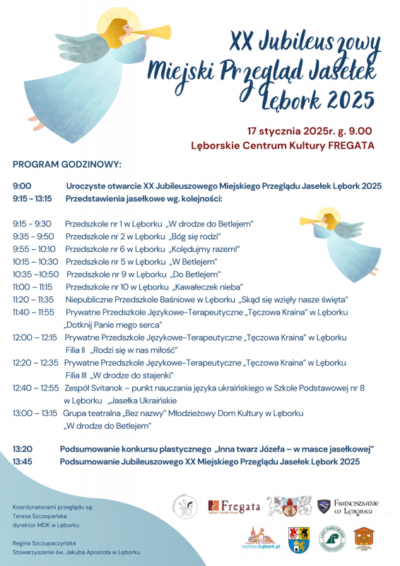 Grafika 1: XX Jubileuszowy Miejski Przegląd Jasełek Lębork 2025
