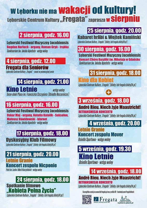 Grafika 1: Wakacje od kultury? Nie w Lęborku!