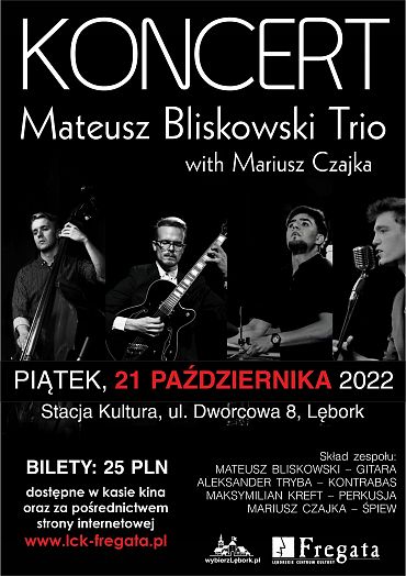 Mateusz Bliskowski Trio - koncert jazzowy w Stacji Kultura