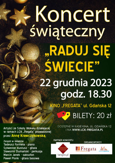 „Raduj się świecie” - koncert świąteczny w Kinie „Fregata”