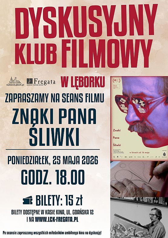Grafika 1: DYSKUSYJNY KLUB FILMOWY: Znaki Pana Śliwki