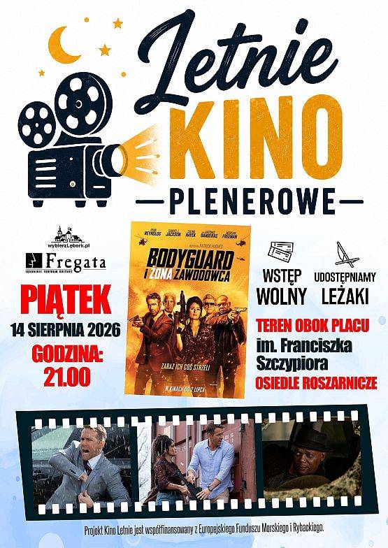 Grafika 1: Letnie kino plenerowe - zapraszamy w sierpniu
