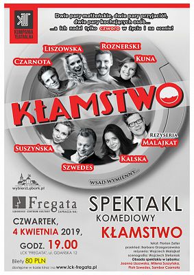 Grafika 3: „Kłamstwo” - spektakl komediowy w kinie „Fregata”