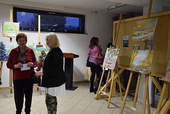 Grafika 4: Wystawa malarska malarek z lęborskiego Uniwersytetu Trzeciego Wieku 18.02.2020