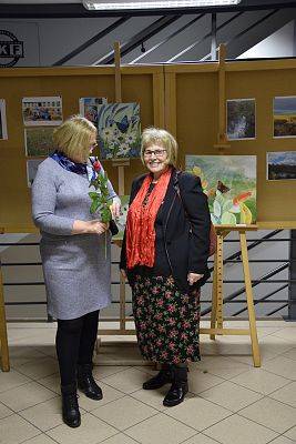 Grafika 50: Wystawa malarska malarek z lęborskiego Uniwersytetu Trzeciego Wieku 18.02.2020