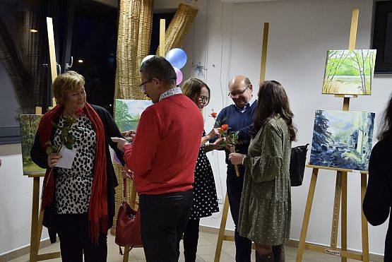 Grafika 52: Wystawa malarska malarek z lęborskiego Uniwersytetu Trzeciego Wieku 18.02.2020