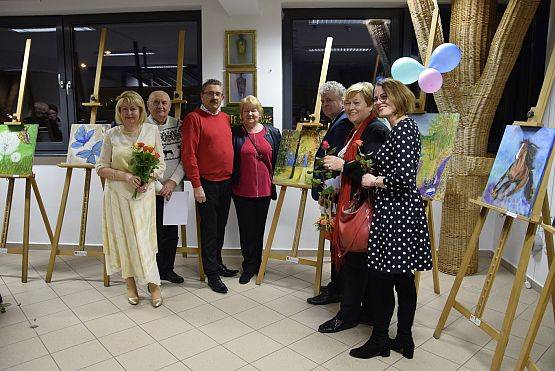 Grafika 59: Wystawa malarska malarek z lęborskiego Uniwersytetu Trzeciego Wieku 18.02.2020