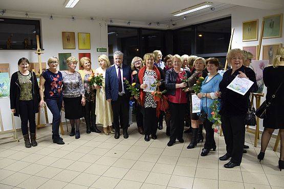 Grafika 66: Wystawa malarska malarek z lęborskiego Uniwersytetu Trzeciego Wieku 18.02.2020