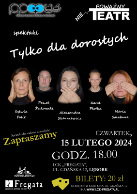 Grafika 1: Spektakl teatralny "Tylko dla dorosłych"