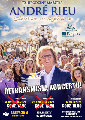 Grafika 1: Jubileuszowy koncert André Rieu na ekranie "Fregaty"