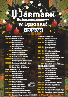 Grafika 2: Zapraszamy na II Jarmark Bożonarodzeniowy w Lęborku