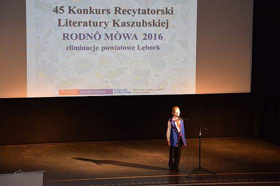 Grafika 4: 45 Konkurs Recytatorski Literatury Kaszubskiej "RODNO MOWA"- eliminacje powiatowe Lębork. 16.05.2016.